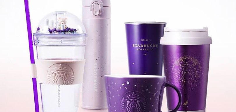 少女心爆發！韓國限量Starbucks紫色星空杯