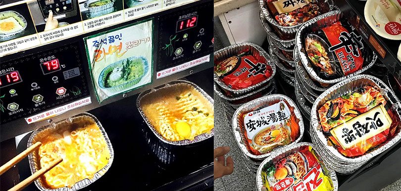 食泡麵不求人！韓國漢江便利店泡麵機